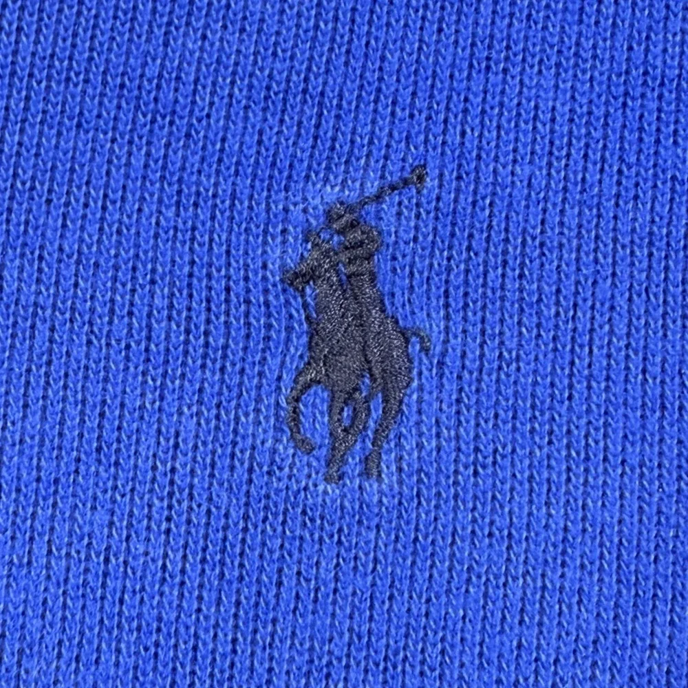 Polo Ralph Lauren Royal Blue Black Pony Quarter‎ Zip Pullover Long Sleeve XL